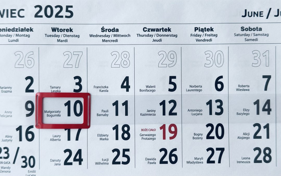 Dnia 10 czerwca 2025r. zmiana godzin pracy kancelarii