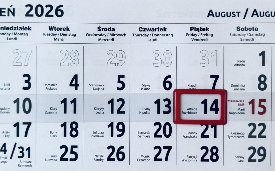 Kancelaria komornicza dnia 14 Sierpnia 2026r. nieczynna
